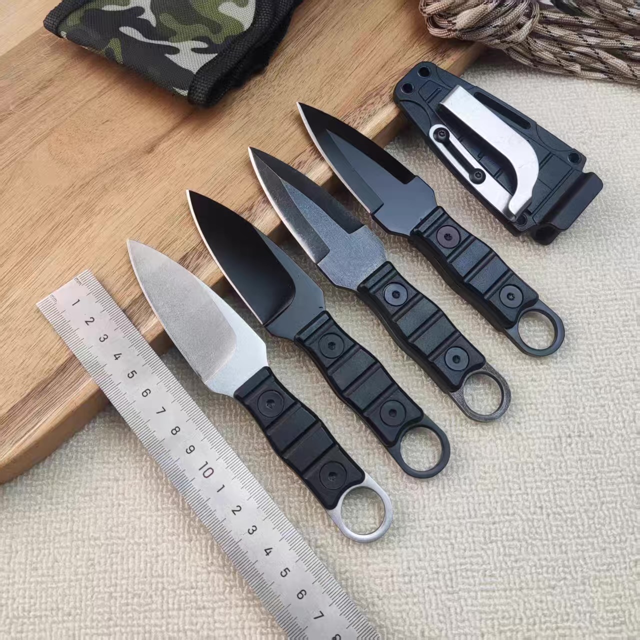 V-shaped black model Hardness Survival Knife